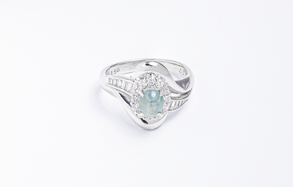 プラチナ　アレキサンドライトキャッツアイリング　C 1.5Ct