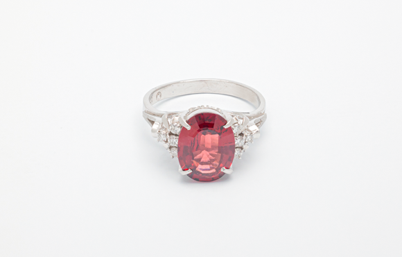 プラチナ　ガーネットリング　ガーネット　1.0Ct
