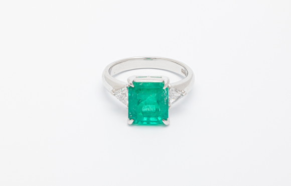 プラチナエメラルドリング　エメラルド　4.3Ct