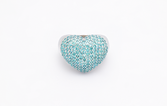 K 18WGパライバトルマリン　リング　T２.２０Ct